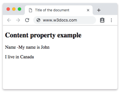 Propiedad CSS content