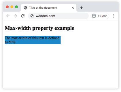 Propiedad CSS max-width