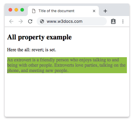 Propiedad CSS all