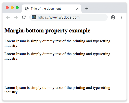 Propiedad CSS margin-bottom