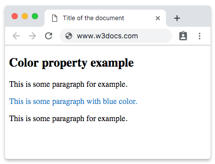 Propiedad color de CSS