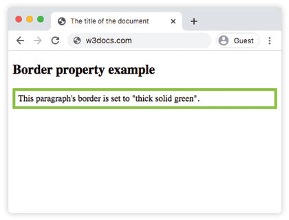 Propiedad CSS border