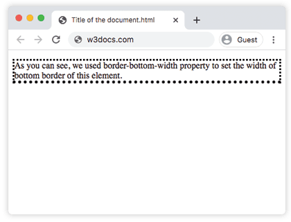 Propiedad CSS border-bottom-width