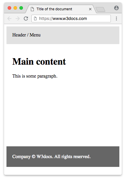 ejemplo de etiqueta footer