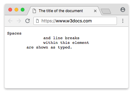 ejemplo de etiqueta pre