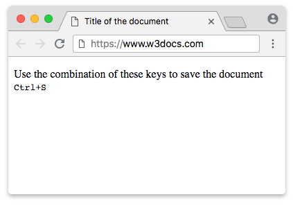 ejemplo de la etiqueta kbd