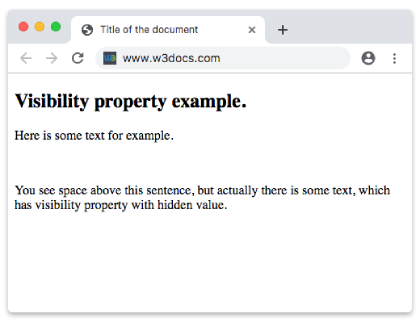 Propiedad visibility de CSS