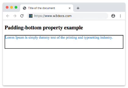 Propiedad CSS padding-bottom