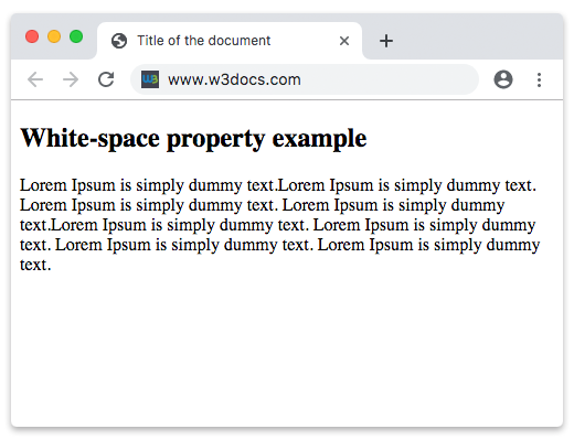 Propiedad white-space de CSS