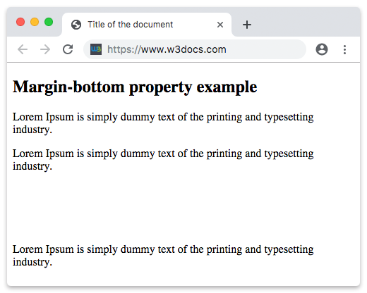 Propiedad CSS margin-bottom