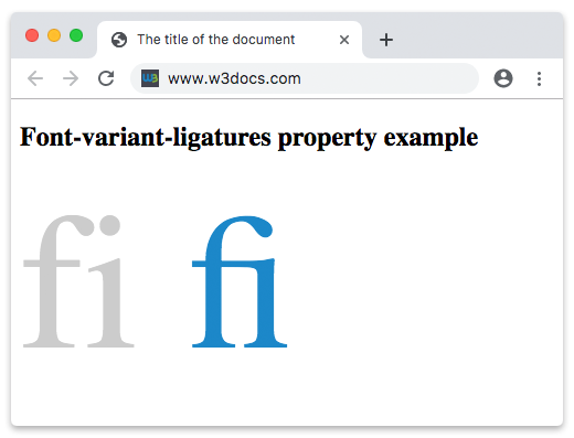 Propiedad CSS font-variant-ligatures