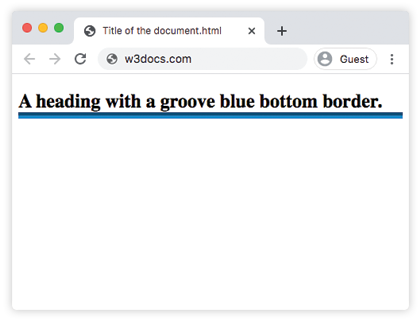Propiedad CSS border-bottom