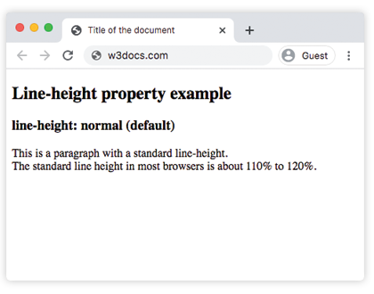 Propiedad line-height de CSS