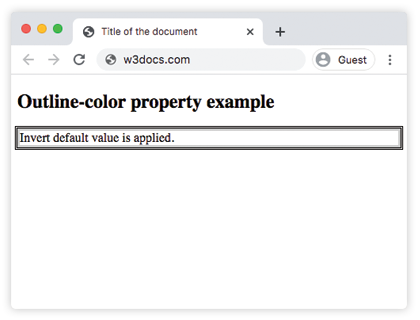 Todos los valores de CSS outline-color
