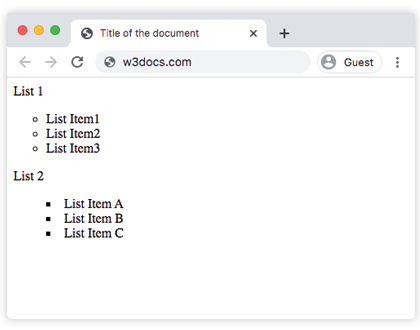 Propiedad list-style de CSS