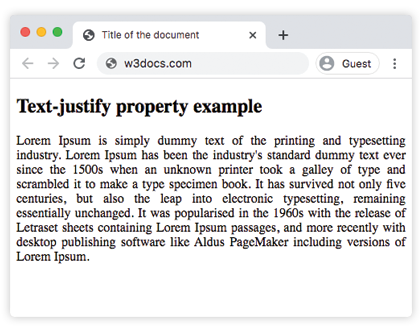 Valor inter-word de CSS text-justify